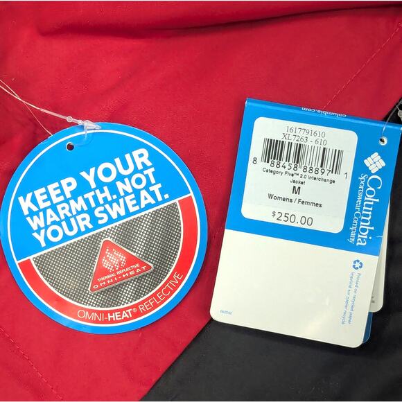 COLUMBIA Womens Jacket - Red, News Anchor Official, Category 5 2.0, Size M, NWT - Picture 6 of 6